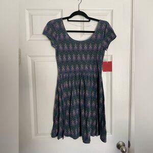 Mossimo Supply Co. Blue and Purple Mini Dress